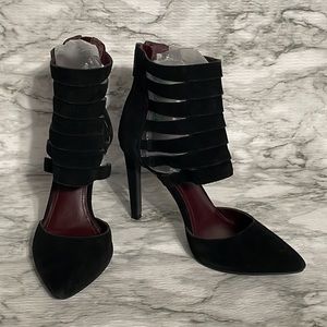 BCBGeneration. Chellsea, suede, high heel booties.